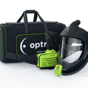 Optrel clearmaxx hiontamaski ja e3000x puhallin. Rajoittamaton selkeä näkymä työstökohteeseen