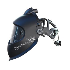 Optrel Panoramaxx PAPR ﻿(ilmastointi liitännöillä). Panoramaxx-linssiteknologialla on linssi saatu lähemmäksi silmiä