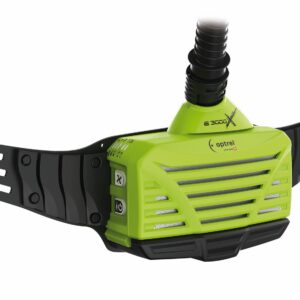 Optrel e3000X. markkinoiden tehokkain raitisilmapuhallin. Korkeimman turvallisuusluokan (TH3) hengityssuojain. Suojaa luotettavasti savulta